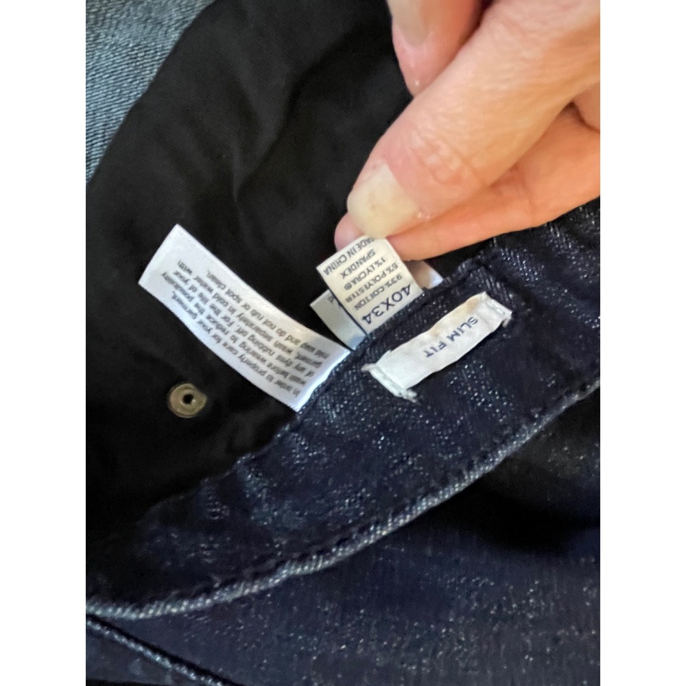 Joseph Abboud Men's Slim Fit‎ Jeans 40x34 Dark Wash Denim Straight Leg Classic - Picture 15 of 16